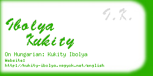 ibolya kukity business card